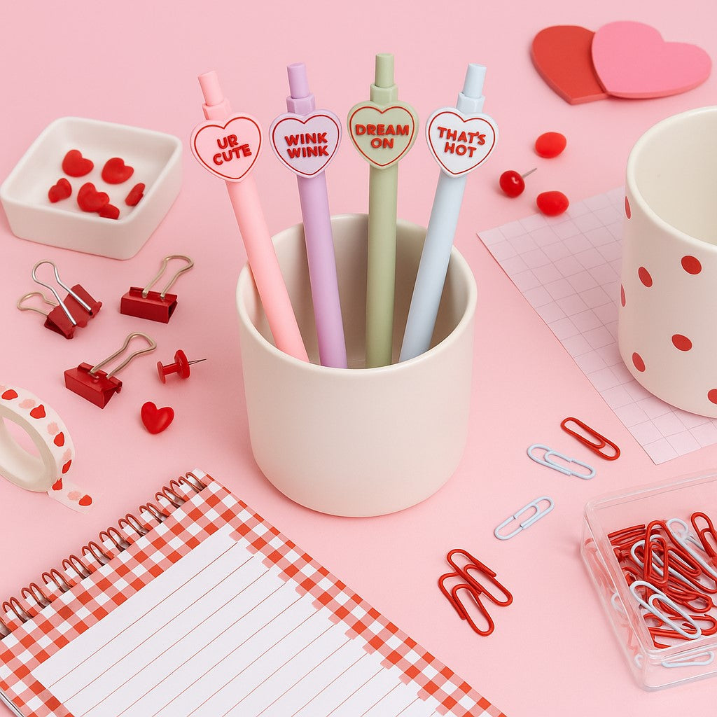 Candy Heart Pens 4Pk