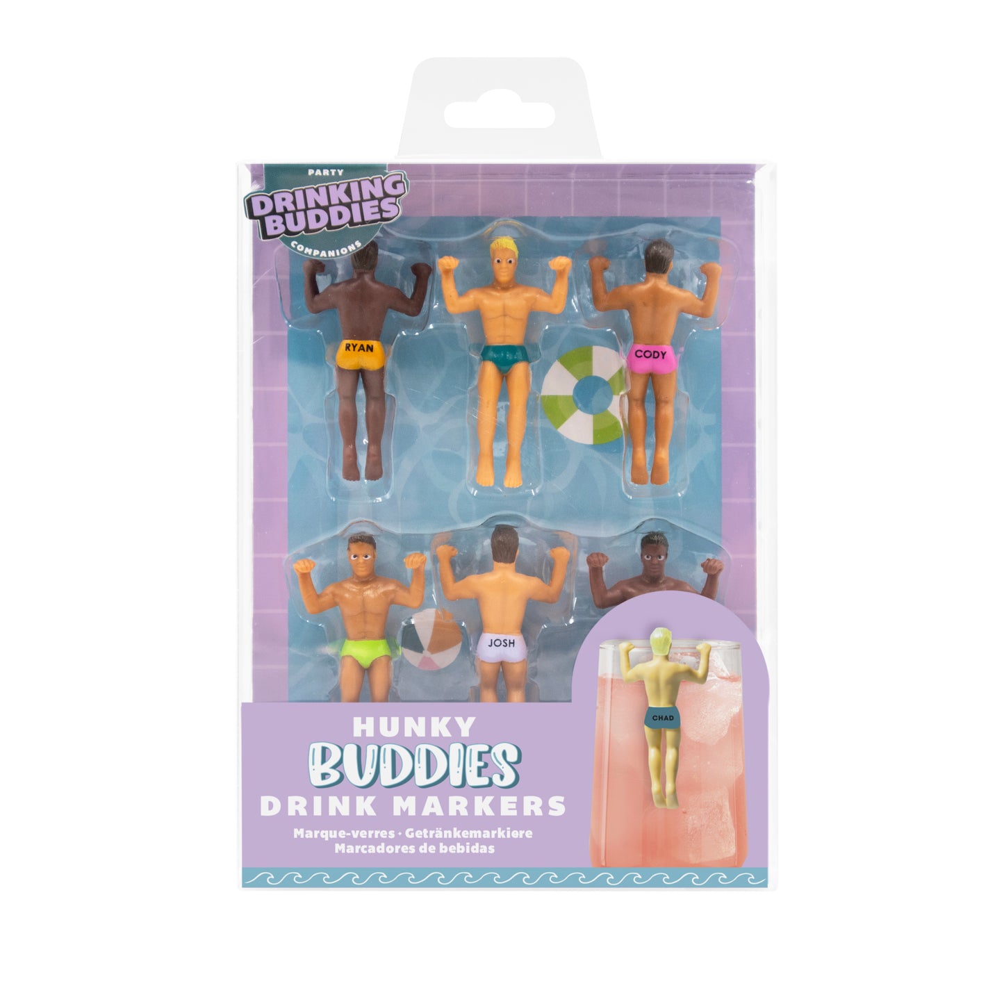 Drinking Buddies Drink Markers - 6 Pack