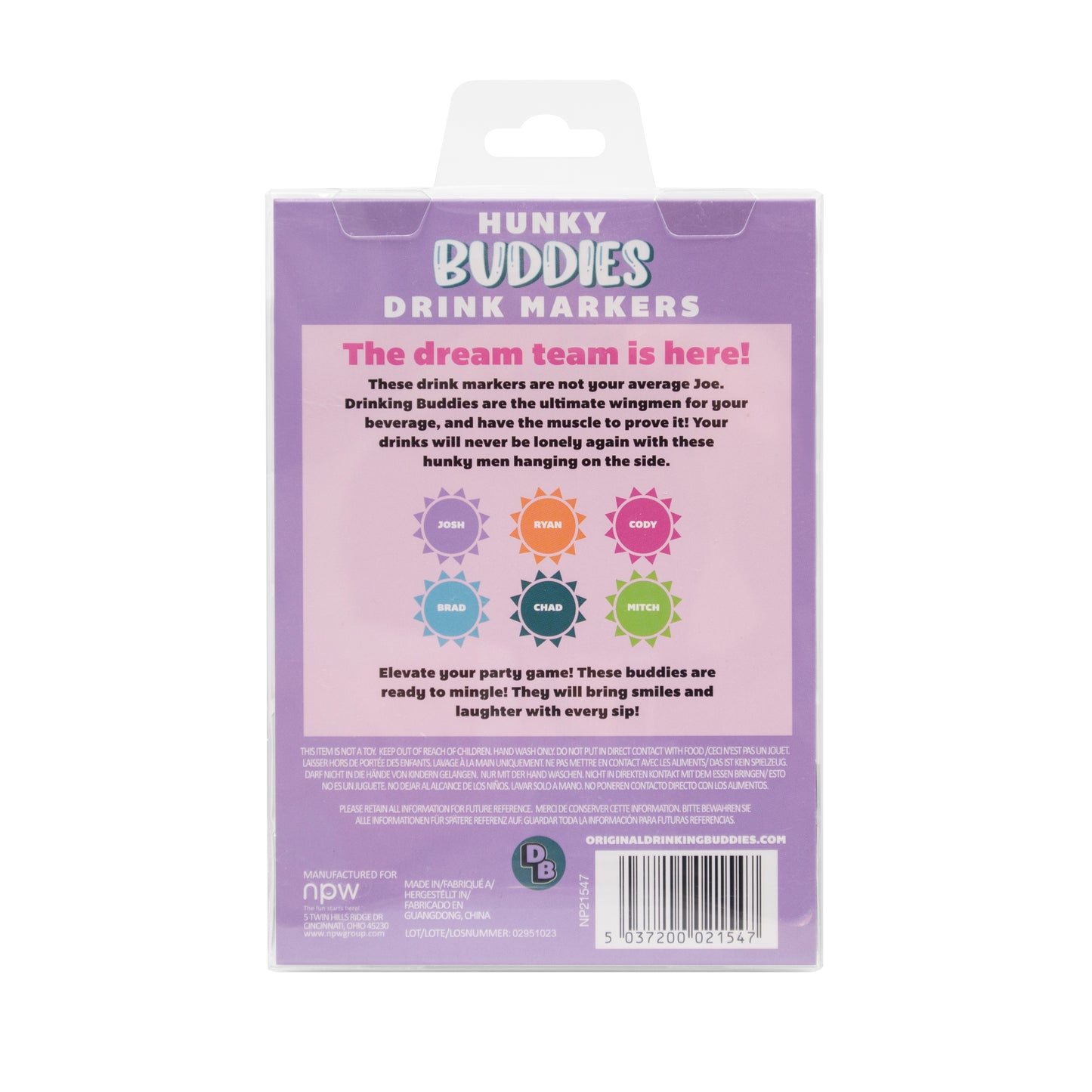 Drinking Buddies Drink Markers - 6 Pack