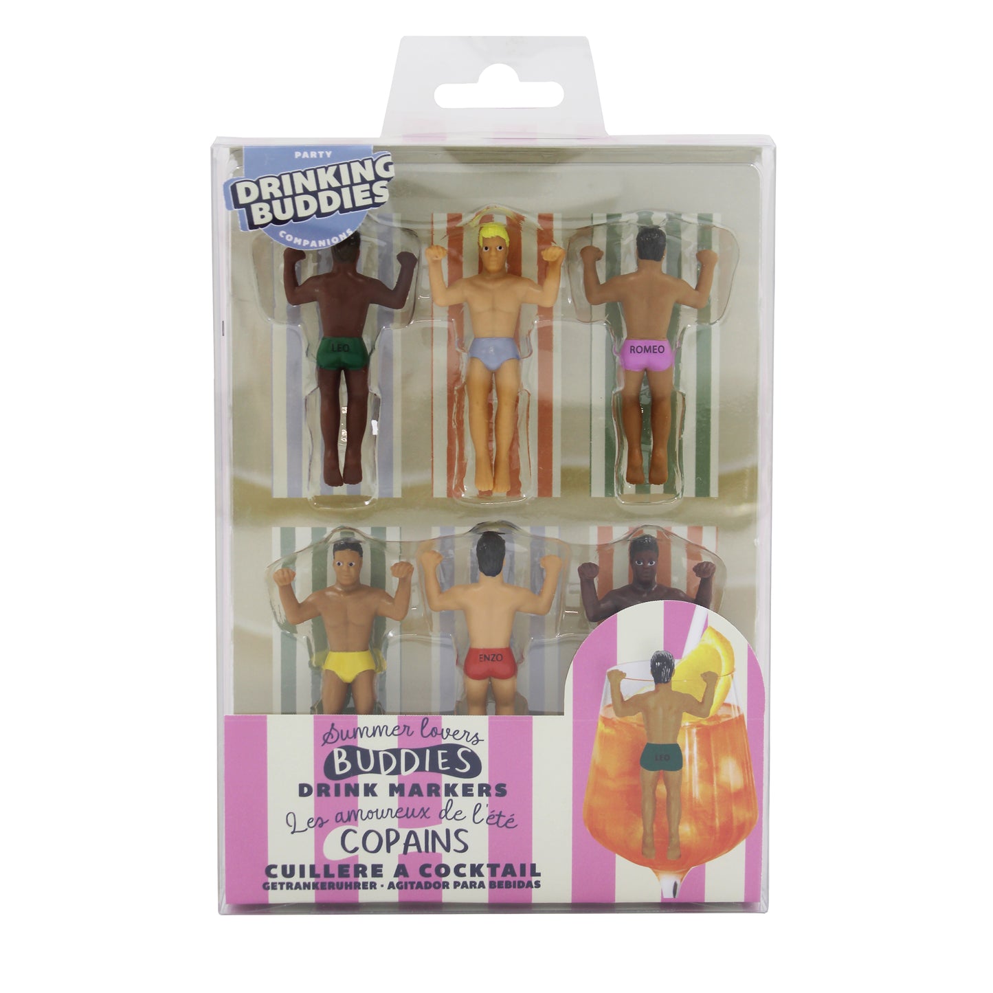 Summer Lovers Drinking Buddies Drink Markers - 6 Pack