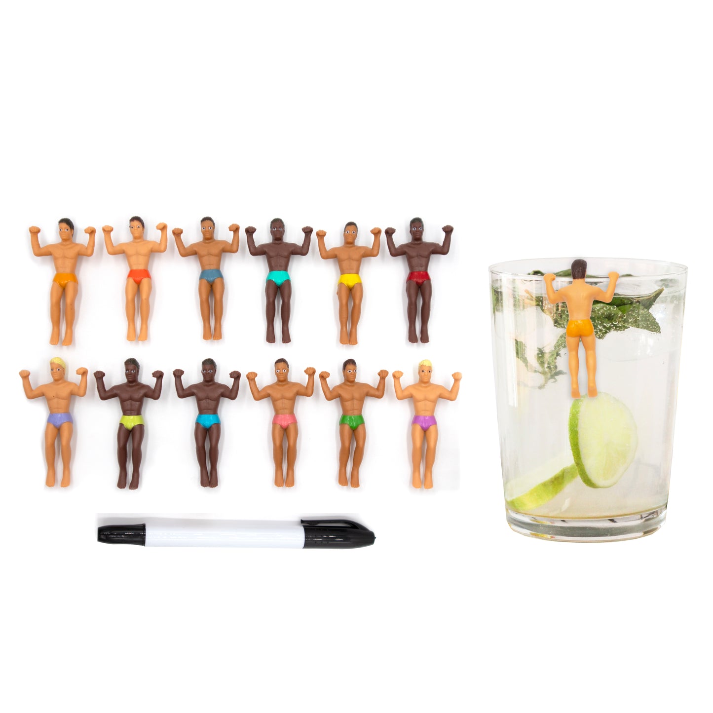 Party Pack Drinking Buddies Drink Markers- 12 Pack