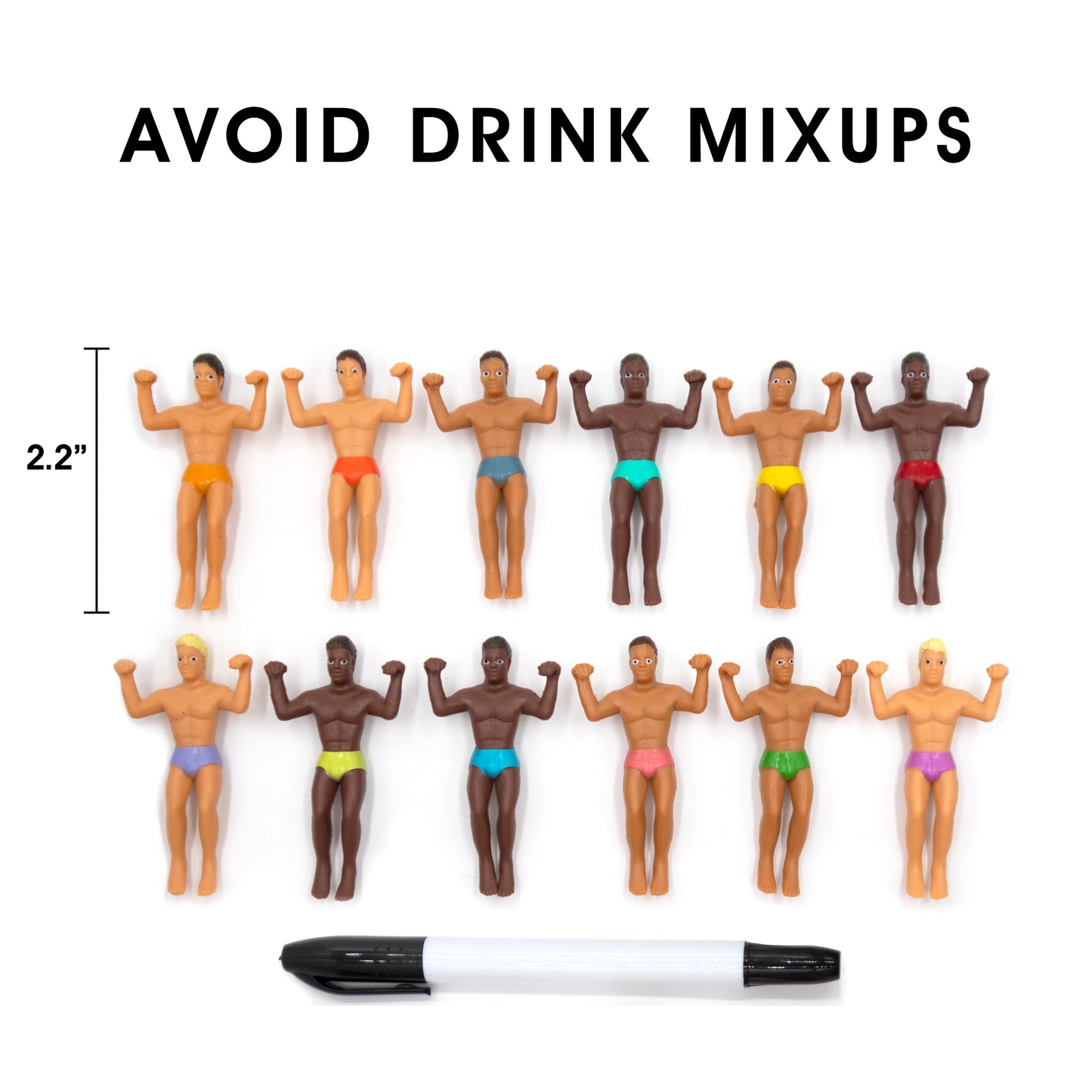 Party Pack Drinking Buddies Drink Markers- 12 Pack