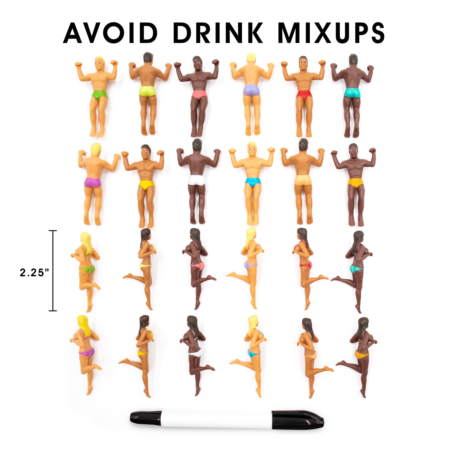 Wedding Favor Drinking Buddies Drink Markers- 24 Pack