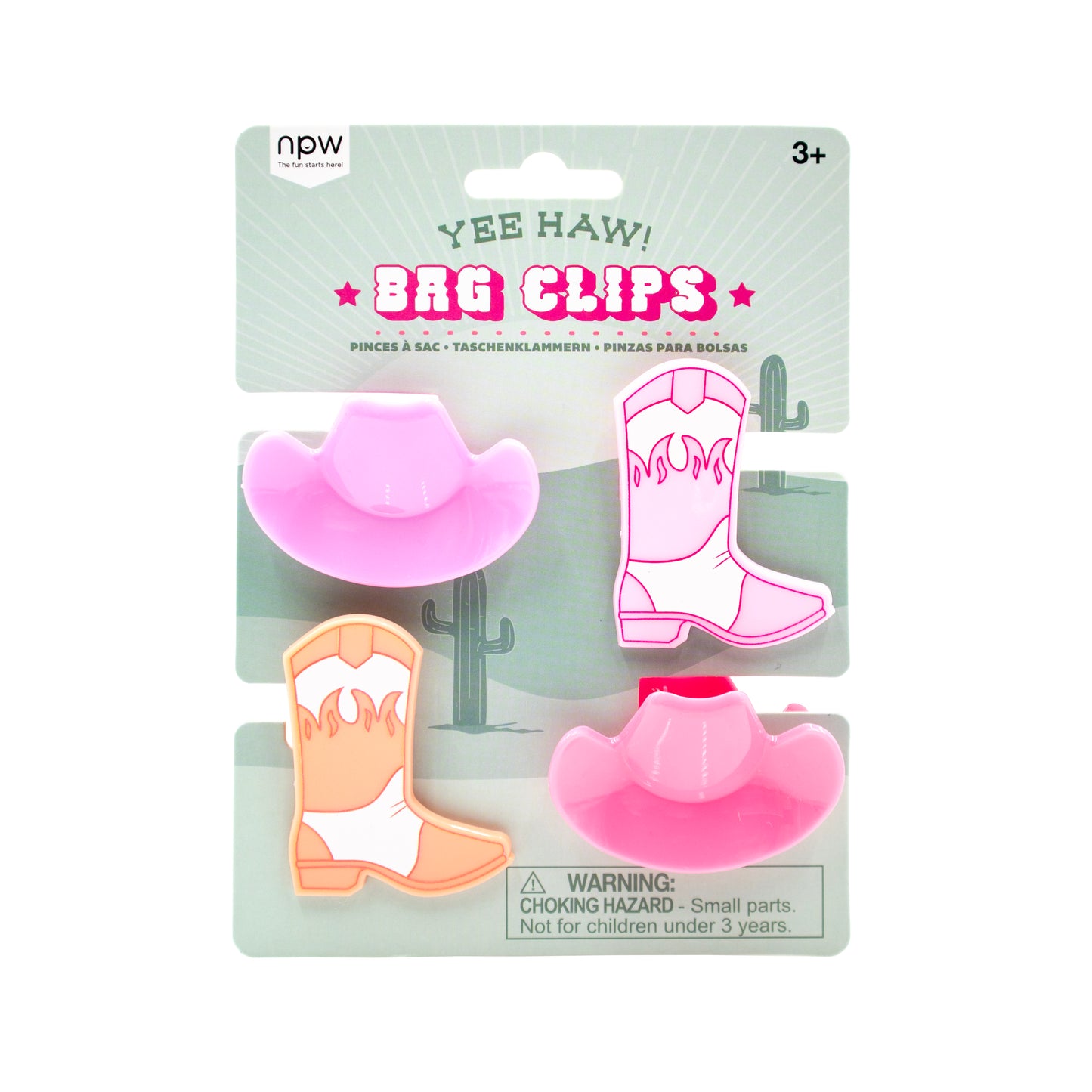 Yee Haw Bag Clips - 4 Pack