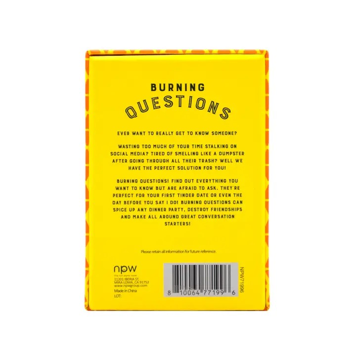 Burning Questions Card Game