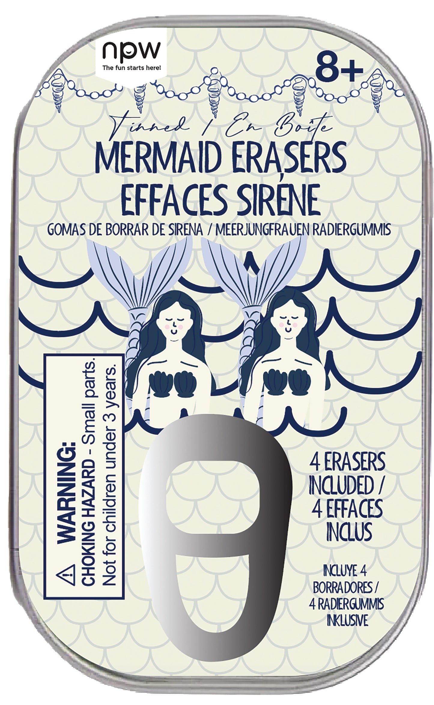 Mermaid Erasers 4 Pack