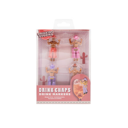 Chaps Drinking Buddies Drink Markers - 4 Pack