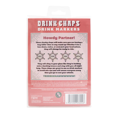 Chaps Drinking Buddies Drink Markers - 4 Pack