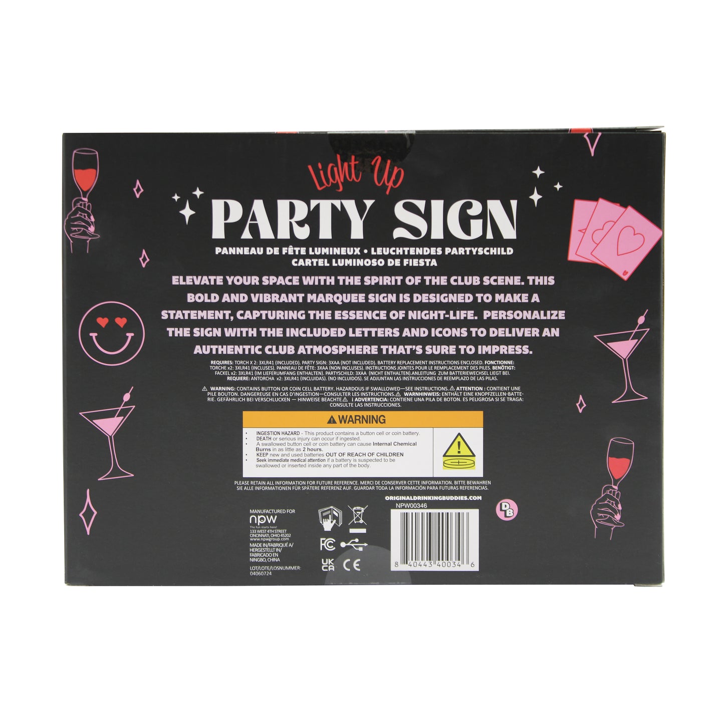 Light Up Party Sign