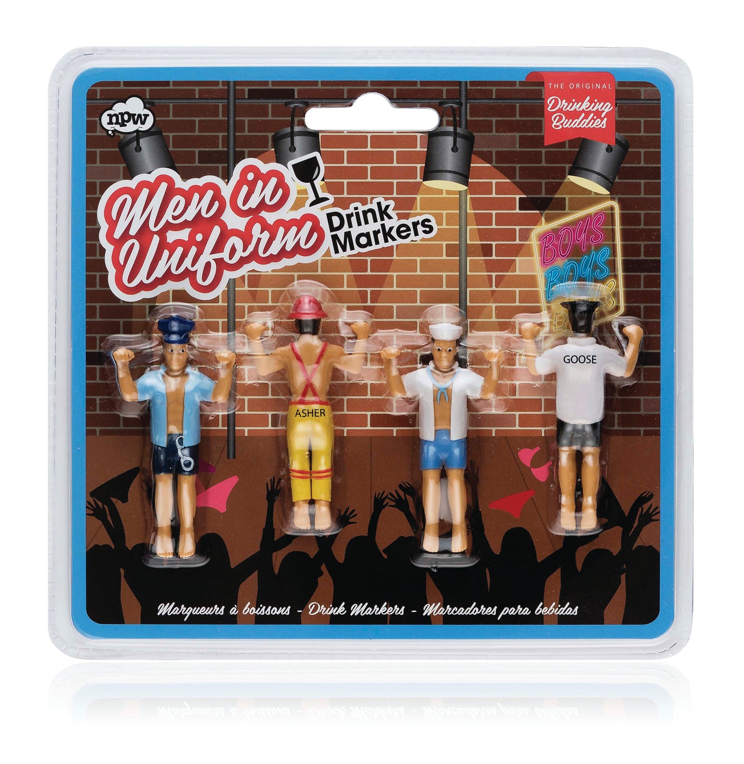 Drinking Buddies Men In Uniform Drink Markers