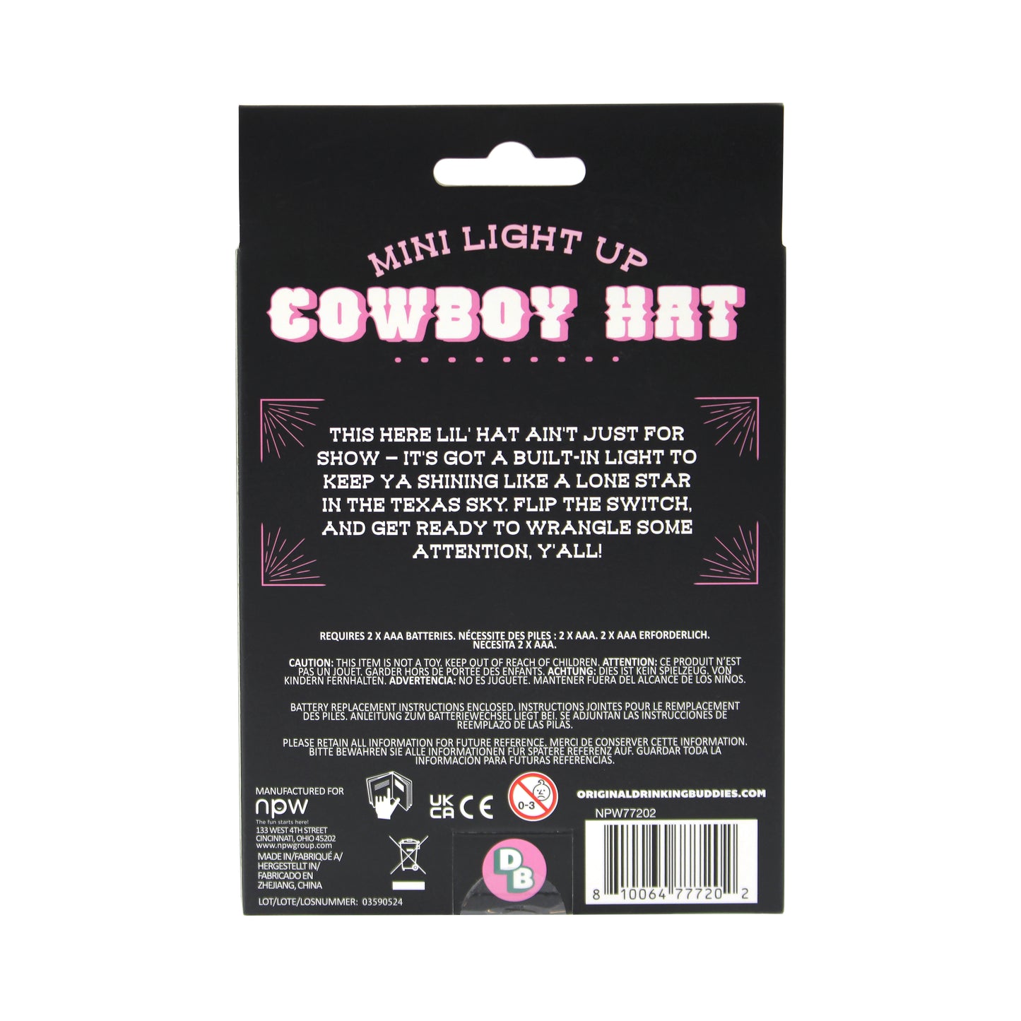 Mini Light Up Cowboy Hat