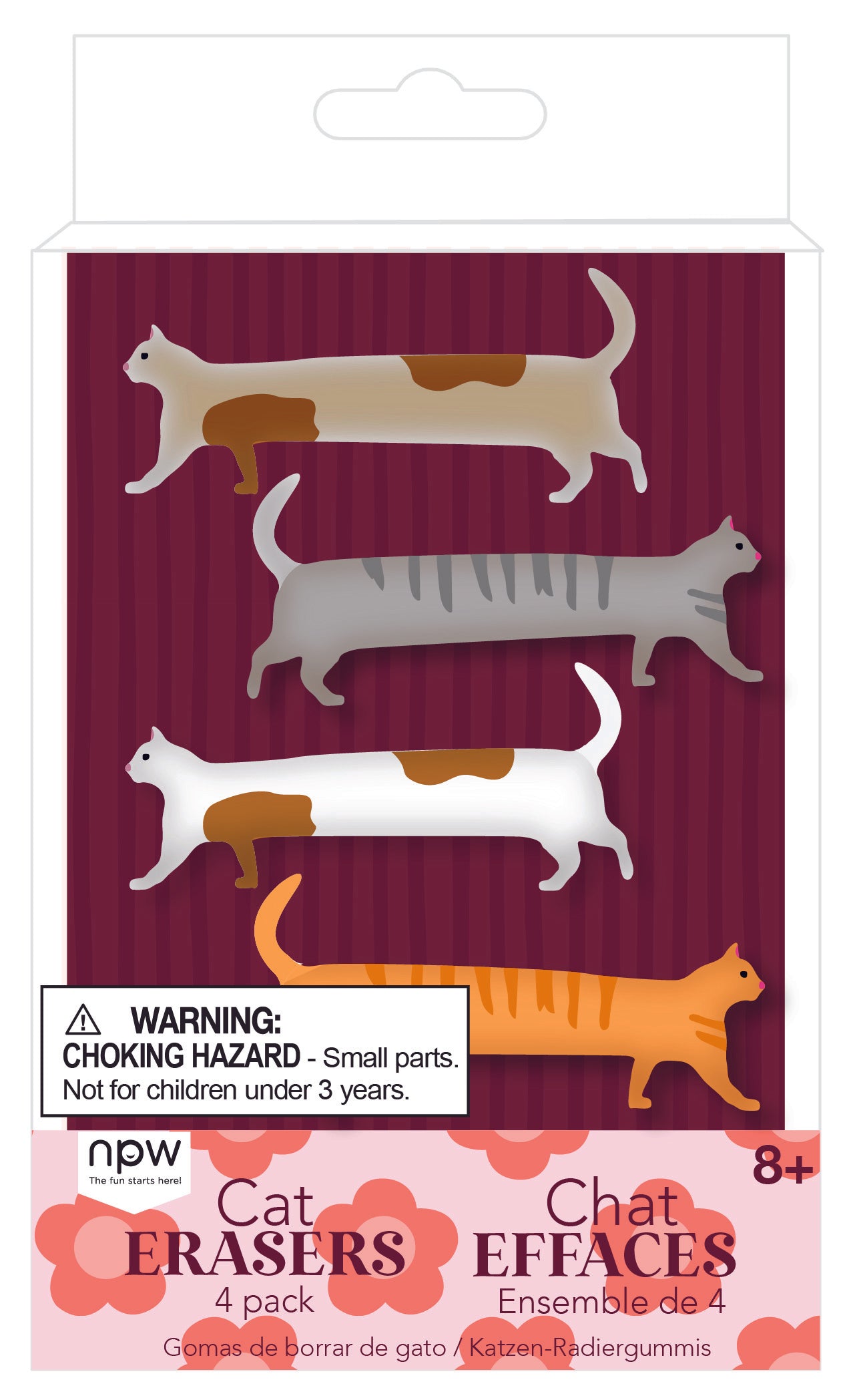 Cat Erasers - 4 Pack