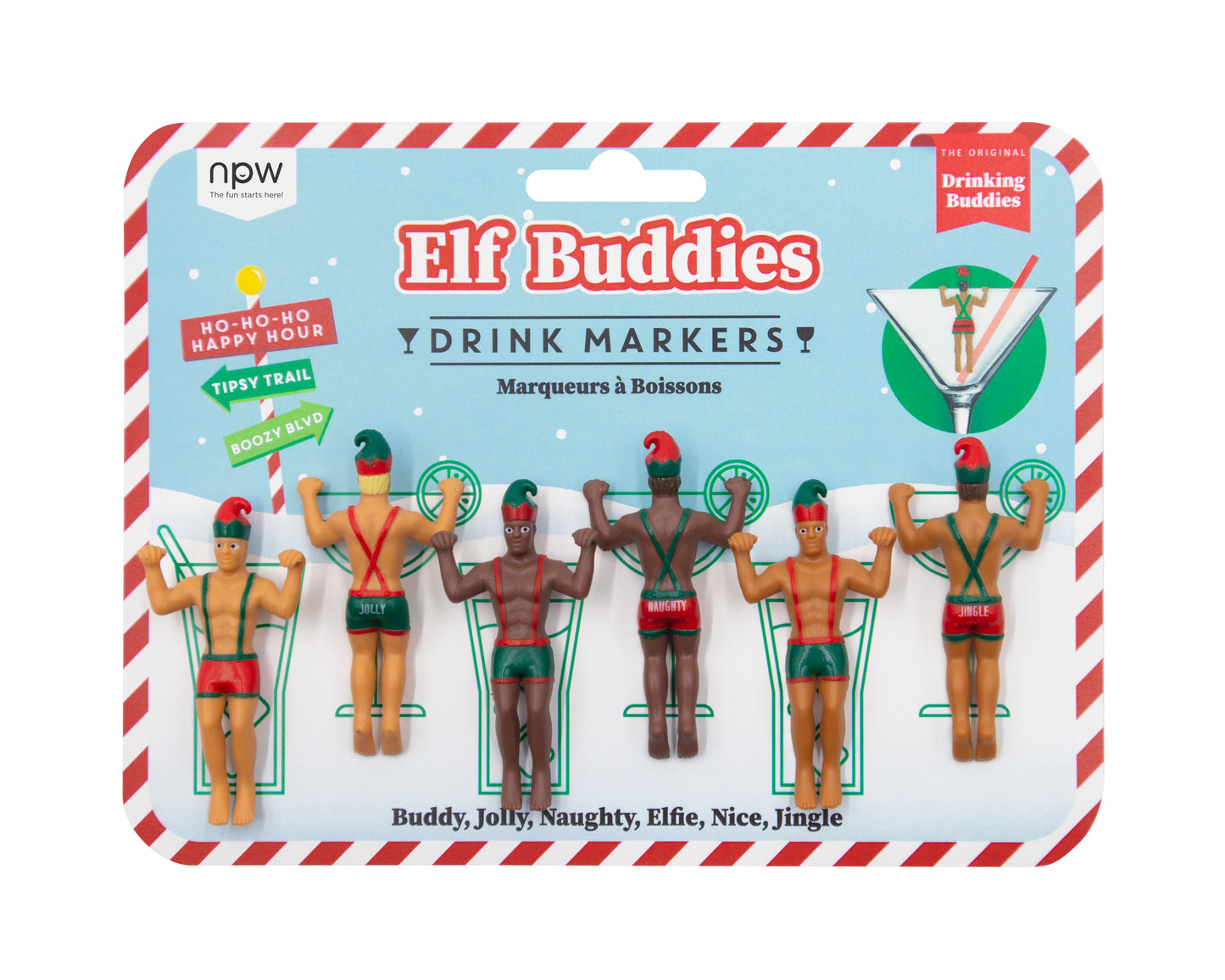 Elf Buddies Drink Markers-6 Pack