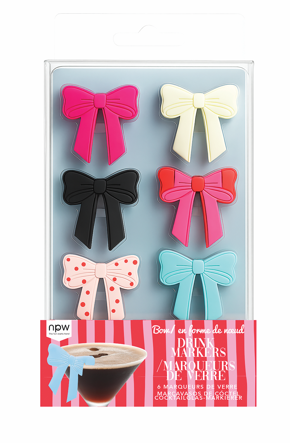 Bow Drink Markers - 6 Pack
