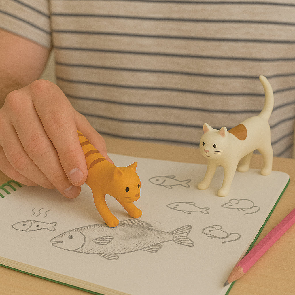Cat Erasers - 4 Pack