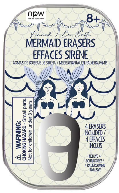 Mermaid Erasers 4 Pack