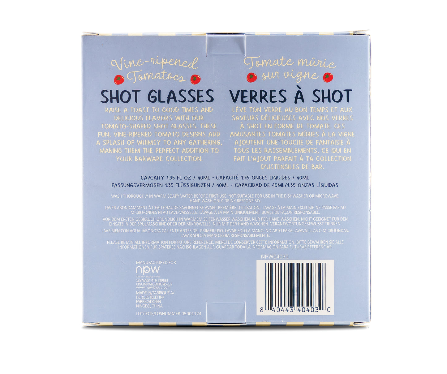 Tomato Vine Ripened Shot Glasses