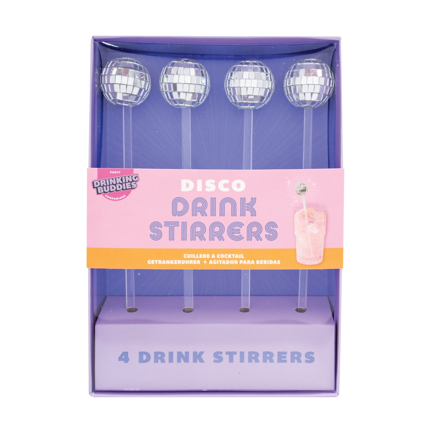 Disco Drink Stirrers-4 Pack